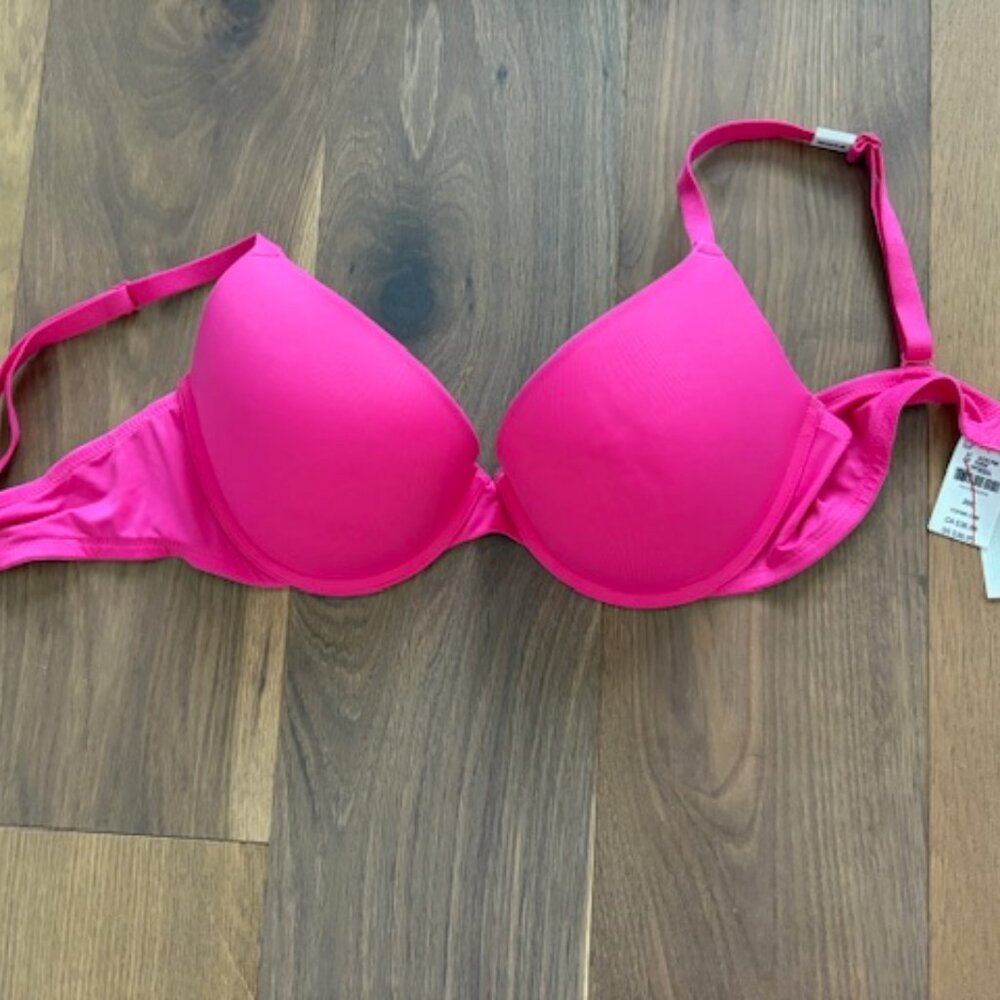 NWT lot of 2 Victorias Secret Pink Wear Everywhere Pushup bras 36C - Picture 2 of 8